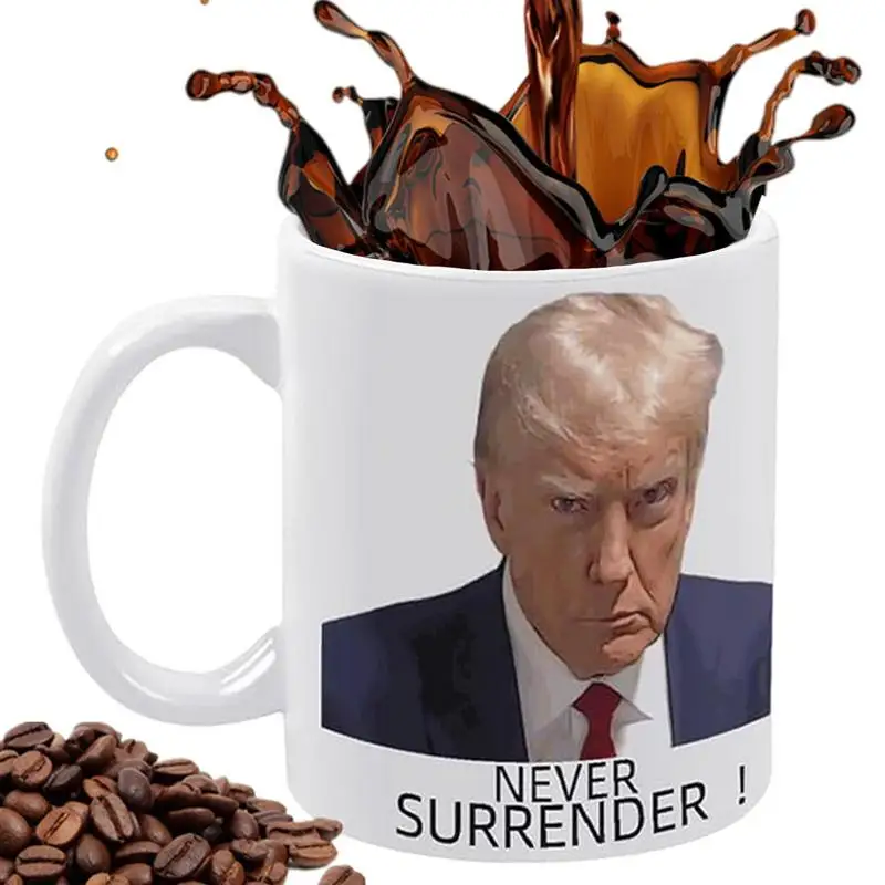 Trump Cana Trump Împușcat Cana Ceramica Donald Trump Cafea Cana De Ceai Drinkware Cadou Tipărite Imagine Ceașcă De Ceai Cana Pentru Adulti, Copii . ' - ' . 0