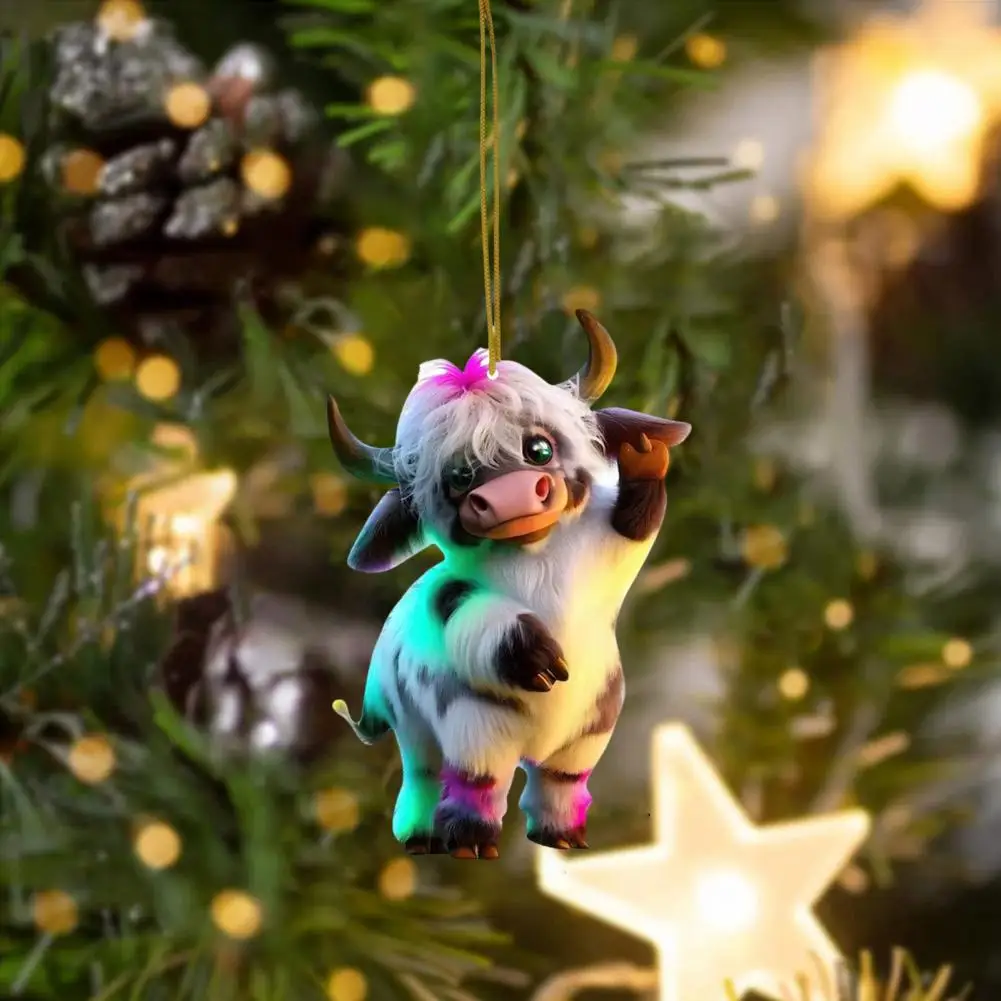 Vaca Pandantiv pentru Pomul de Crăciun Fermecător Vaca-tematice Decoratiuni de Craciun Durabil Acrilic pentru Copaci pentru Petreceri de Halloween . ' - ' . 0
