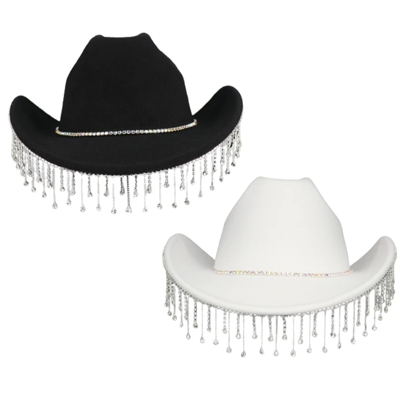 Vacanta Pălărie de Cowboy Diamant Strălucitor pentru Masculin Feminin Actor de Comedie . ' - ' . 0