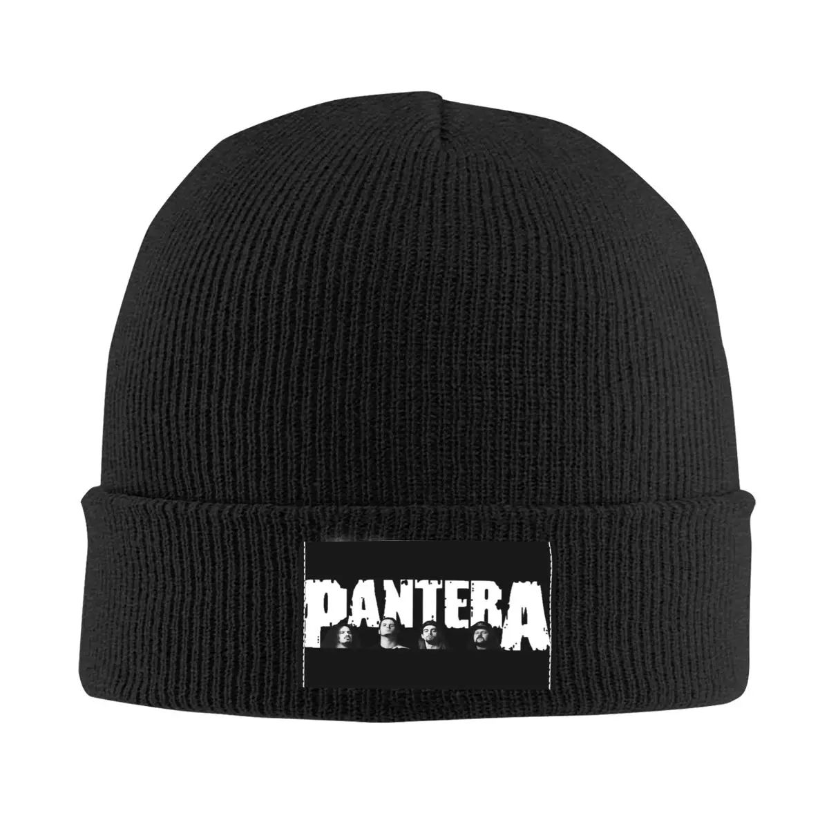 Vintage Pantera Trupa De Heavy Metal Logo-Ul De Coaste Tricot Cuffed Beanie Pentru Barbati Femei Iarna Cald Chelioși Capace Tricotate . ' - ' . 0