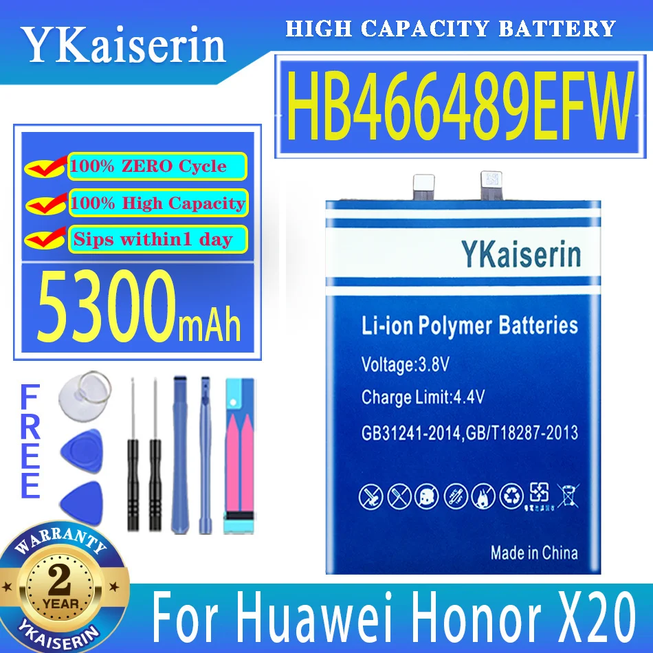 YKaiserin 5300mAh Înlocuirea Bateriei HB466489EFW Pentru Huawei Honor X20 Baterii de Telefon Mobil . ' - ' . 0