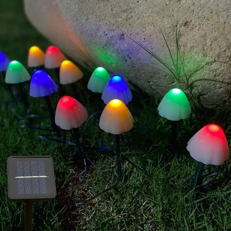 1/2 BUC LED-uri Solare Șir de Lumini Zână Gazon Peisaj Ciuperci Lampa de Crăciun în aer liber Patio cu Grădină Ghirlanda Strada Decor . ' - ' . 1
