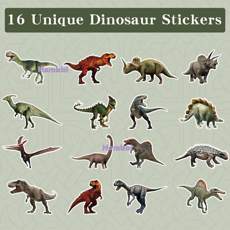1000Pcs Desene animate Autocolante Dinozaur Rola autoadeziva Camera Copii Decalcomanii de Perete Dinozaur Realiste Sticker Pentru Laptop Depozitare Decor . ' - ' . 1