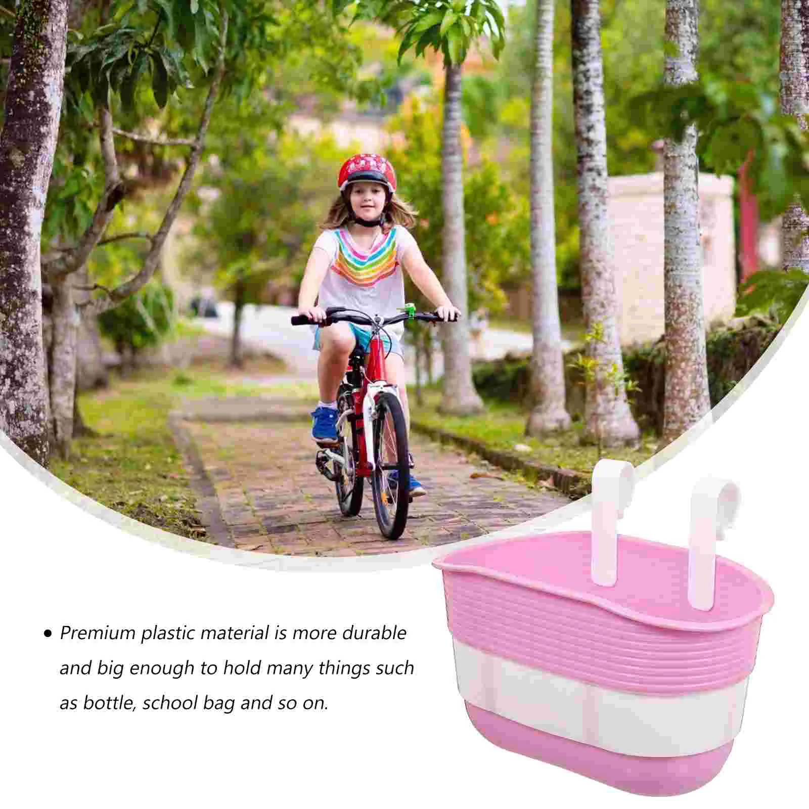 2 Buc Coș de Biciclete Fata de Plastic Container de Depozitare Ghidon Scuter Copii Om Cârlige Copii accesorii . ' - ' . 1