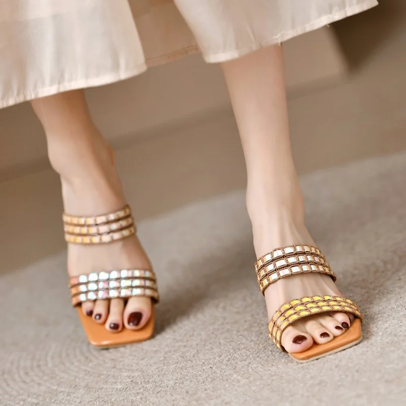 2023 NOUA Moda Femei Sandale sandale Petrecere Pompe Tocuri Subtiri de Mare Rochie Eleganta de Pantofi Papuci de Casa Zapato Mujer papuci . ' - ' . 1