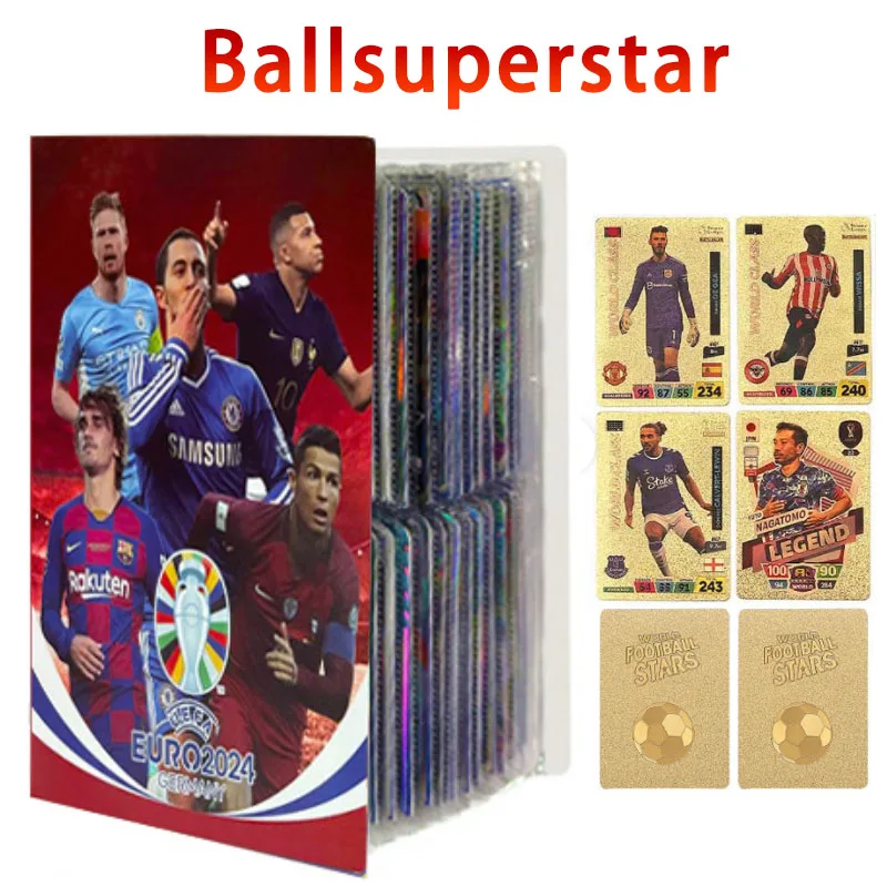 240pcs de Fotbal Steaua Album Carte Carte Messi Stele Golden Card Scrisoare Titularul Liant Harta Ballsuperstar de Colectare Folder Copil Cadou . ' - ' . 1