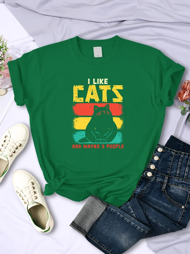 Amuzant Pisica Drăguț Iubitorii de Distracție, îmi Plac Pisicile de sex Feminin T-Shirt Respirabil Casual cu Maneci Scurte Personalitatea Toate-matematica Topuri Femei Tee Îmbrăcăminte . ' - ' . 1