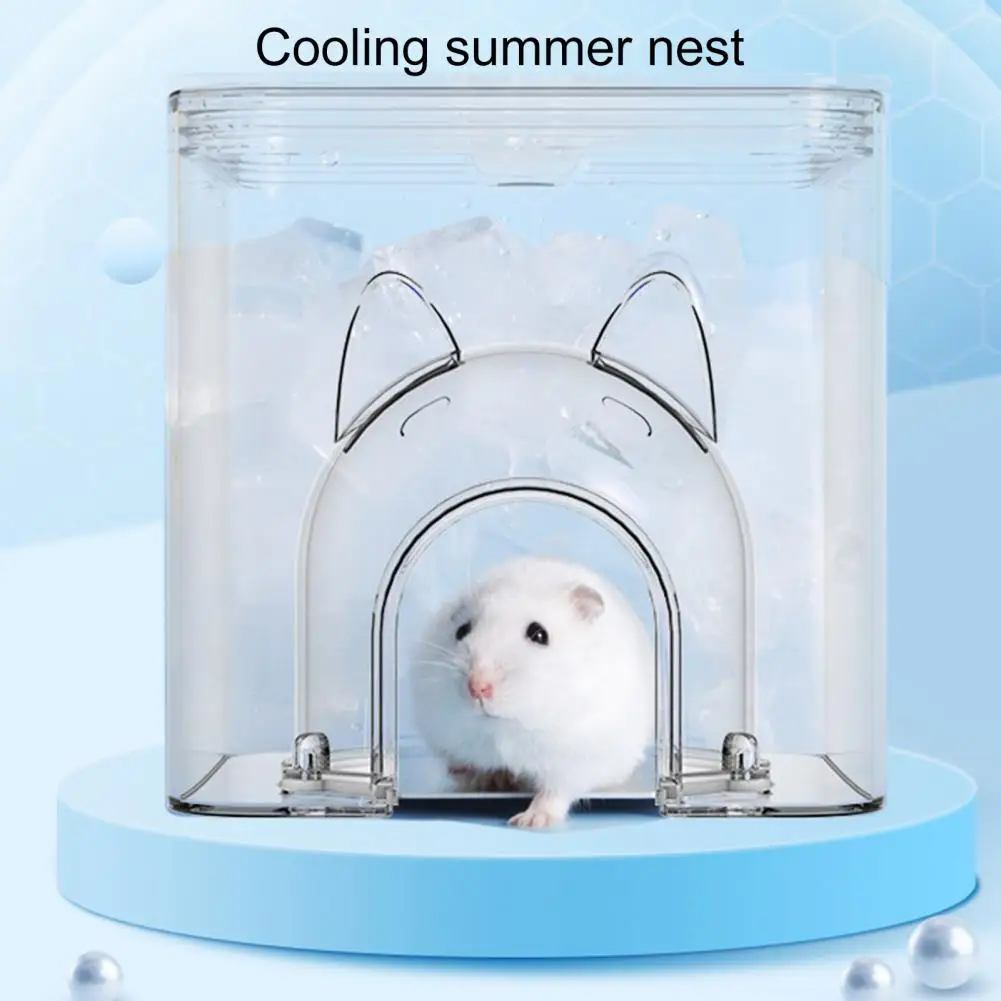 Animale de companie de Răcire Casa Cuburi de Gheață cu Apă Umplut Hamster Nest Transparent PS Material de Desene animate Drăguț de Design pentru Vara . ' - ' . 1