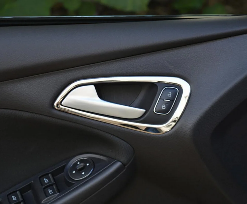 Auto Accesorii de Interior pentru Vehicule cu ABS Crom Interior Usa Maner Protector Capac Ornamental pentru Ford Focus 2013 2014 2015 . ' - ' . 1
