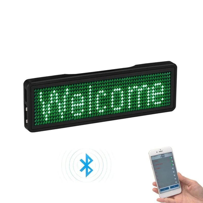Bluetooth LED Numele Insigna Reîncărcabilă Lumina Semn de BRICOLAJ Programabile Scrolling Message Board Display LED,Tip 2 . ' - ' . 1