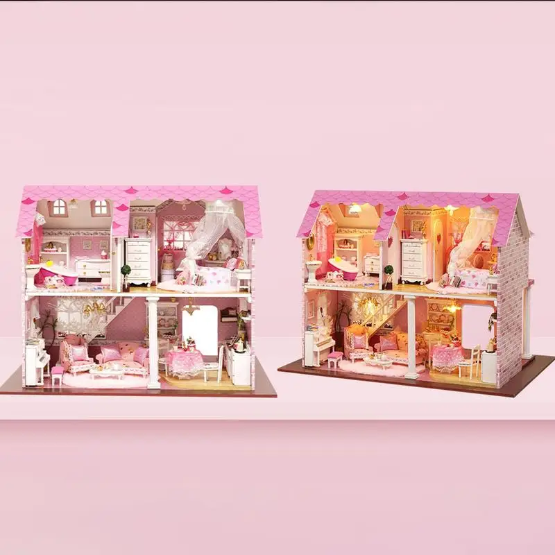 Casa in miniatura 3D DIY Casa Papusa Kit Mini-Casă de Păpuși Cu Accesorii, Mobilier Pentru Copii, Adolescenti, Adulti, Cadouri de Ziua de nastere Partid . ' - ' . 1