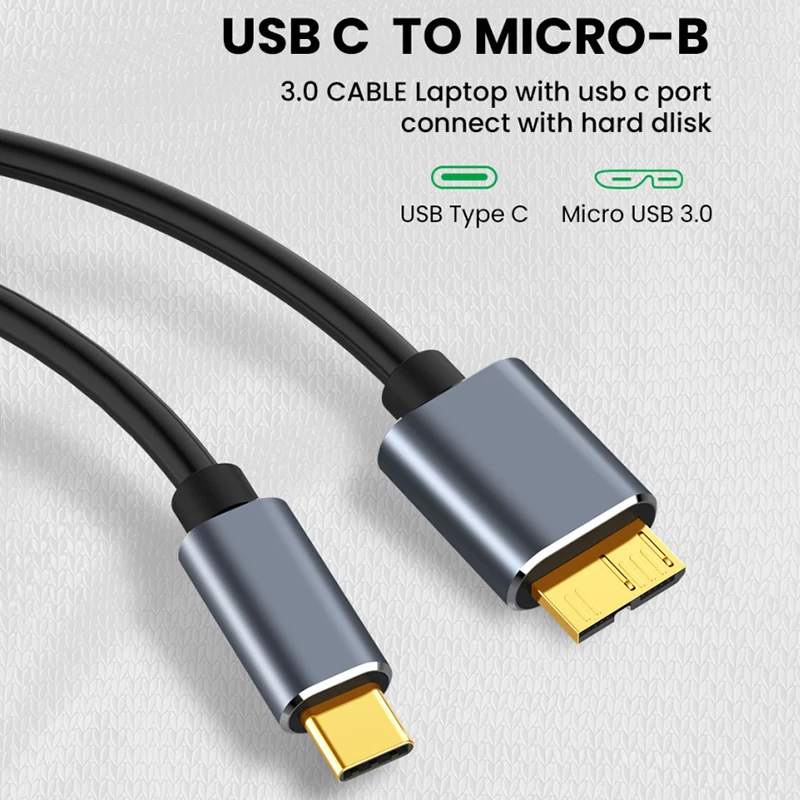 Conector de cablu Micro B C USB 3.0 Cablu de Tip C La USB 3.0 Micro B 5Gbps Hard Disk Extern Cablu Pentru Hard Disk de Calculator . ' - ' . 1