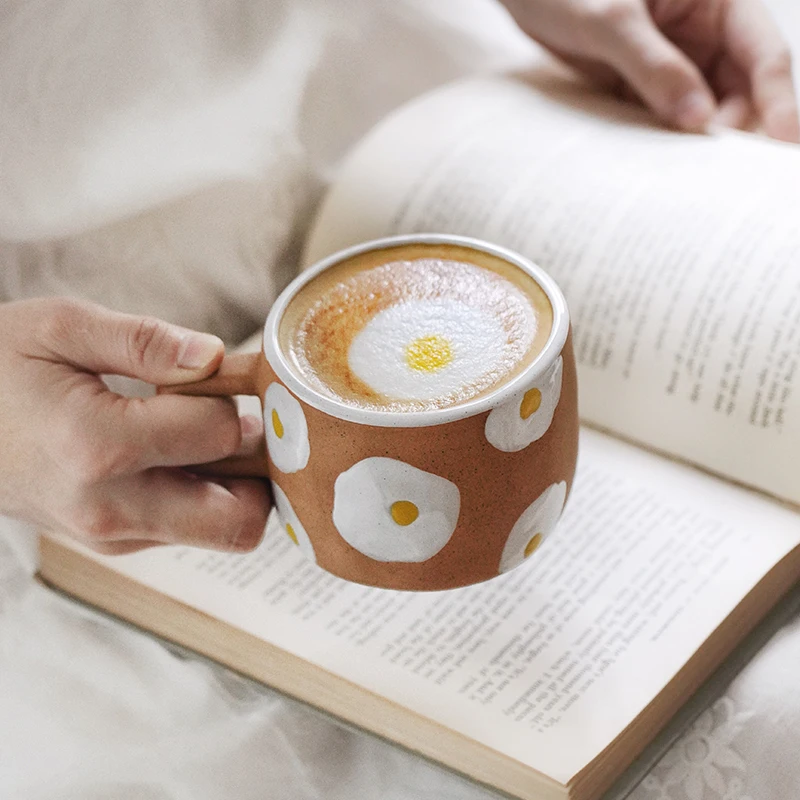 Creativ De Pictat Ouă Fierte Cana Ceramica Mic Dejun Cafea Cu Lapte Cesti De Ceai Bucătărie Drinkware Cuptor Cu Microunde Masina De Spalat Vase În Condiții De Siguranță . ' - ' . 1
