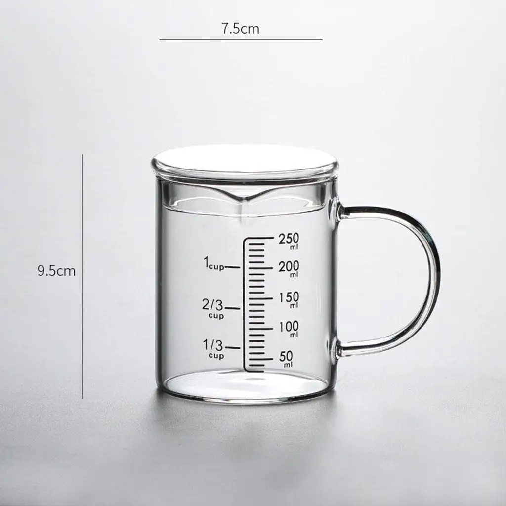 De sticlă, Ceașcă de Măsurare, V-în Formă de Cioc, Multi-Funcție de Ușor de Citit, cu Capac, Alimentare . ' - ' . 1