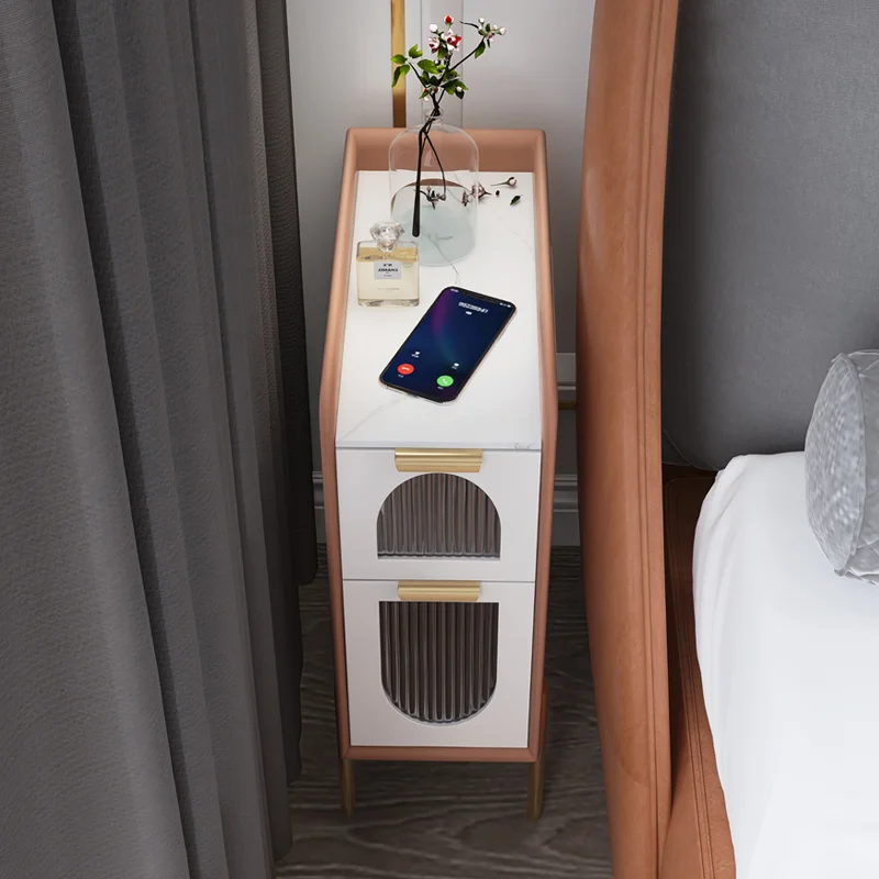 Dormitor, Bucatarie Ultra-Îngust Noptieră Mini Cabinet de Stocare de Lux Dulap Noptiere Mesa De Noche Paturi Mobilier AA55 . ' - ' . 1