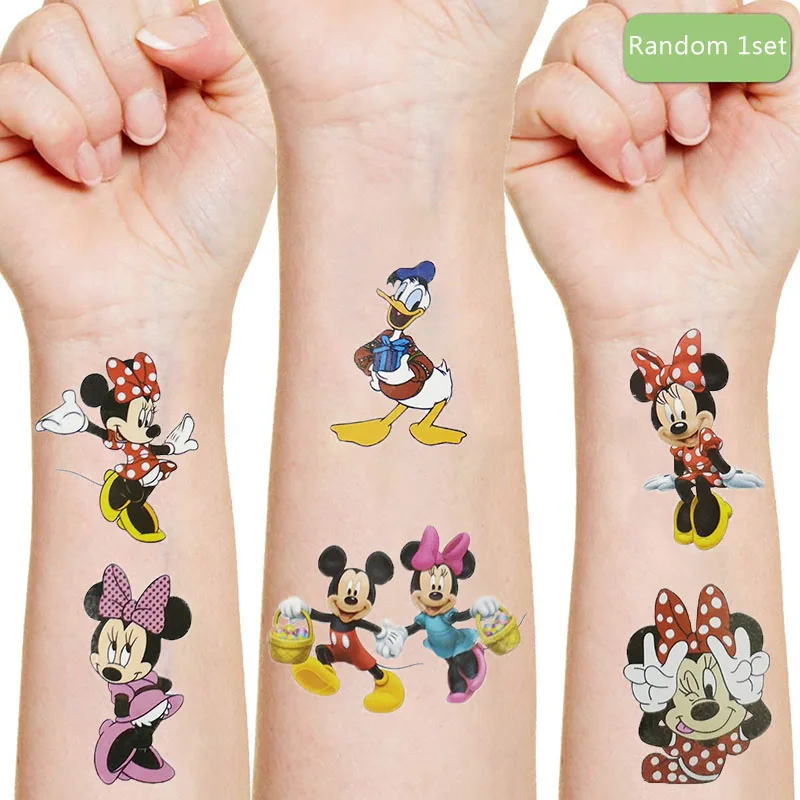 Drăguț Minnie Mouse Autocolant Tatuaj Desene Animate Disney Mickey Mouse Donald Duck Autocolant Jucarie Clasica Petrecere De Aniversare Pentru Copii Cadou Jucarii . ' - ' . 1