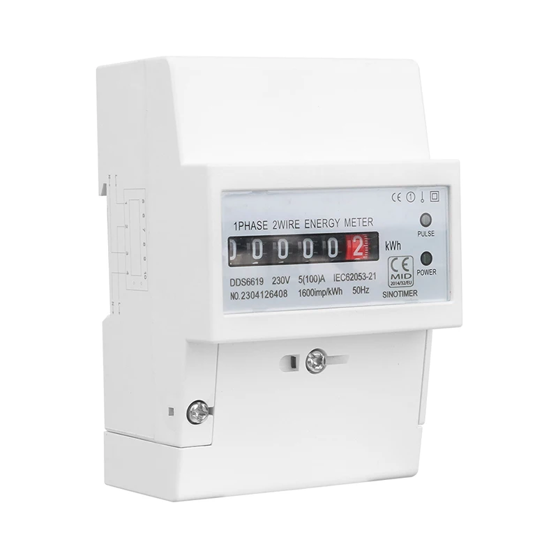 Electrice de uz casnic pe Șină Din monofazat Contor de Energie AC 220V 100A kWh Contra Consumului Analogice de energie Electrică Gague Wattmeter . ' - ' . 1