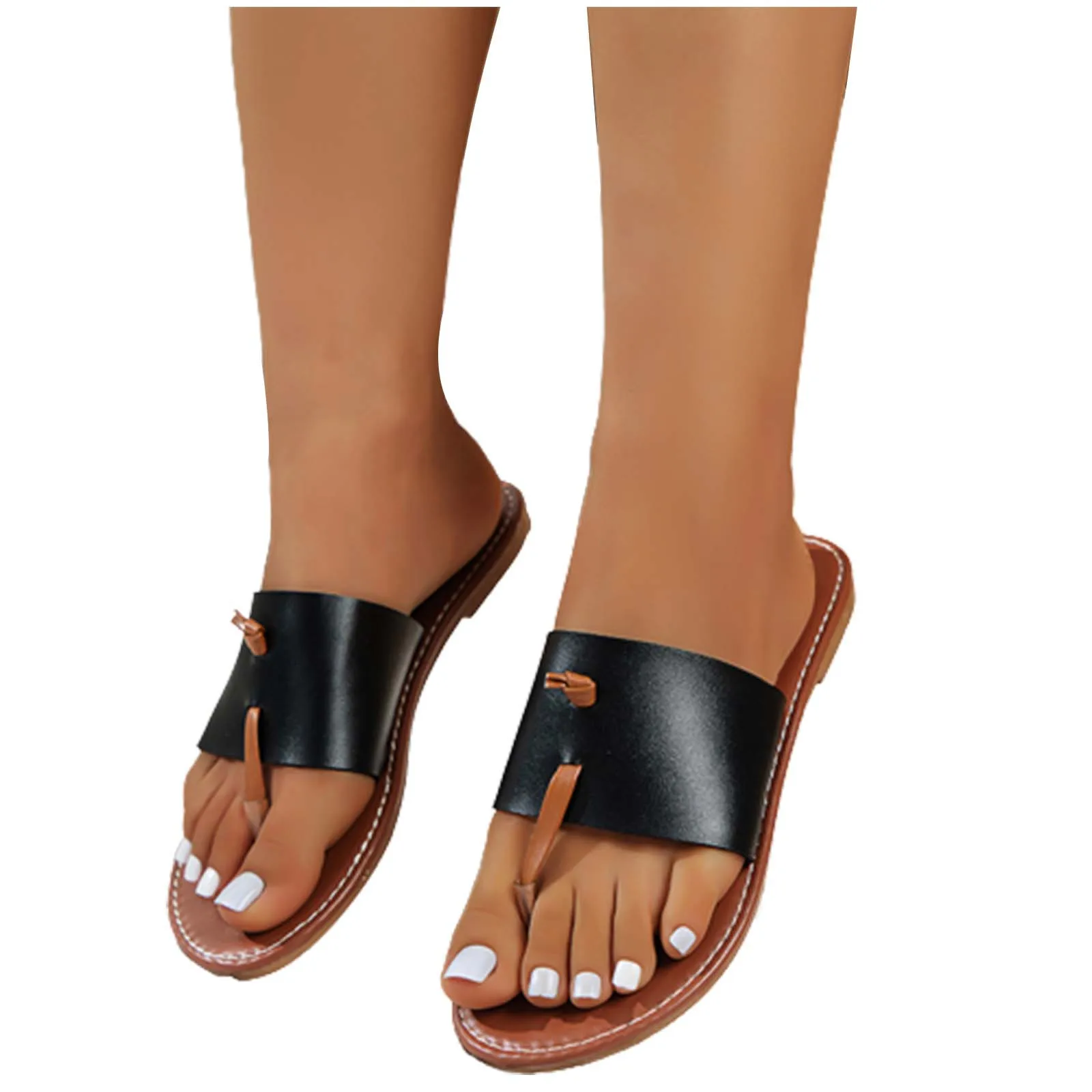 Femei Sandale de Plaja Gol Casual, Papuci Pantofi Plat Sandale Retro . ' - ' . 1
