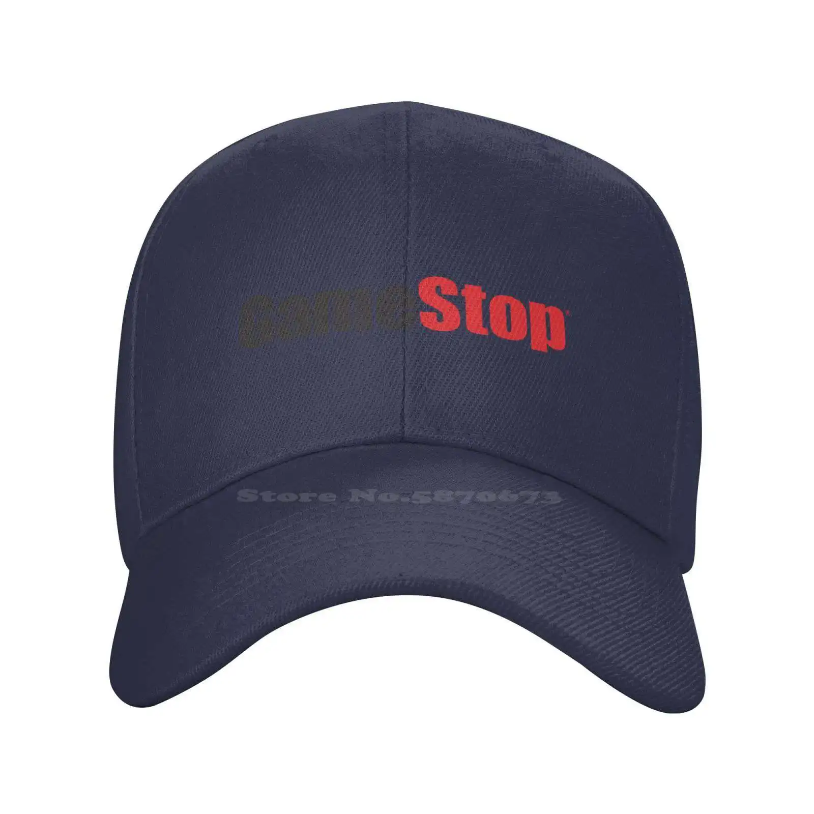 GameStop Logo-ul Imprimat Grafic Logo-ul de Brand de Înaltă calitate Denim capac Tricotate pălărie de Baseball capac . ' - ' . 1