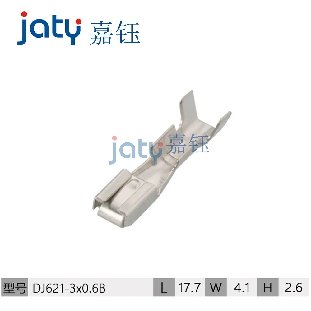 JATY 100BUC DJ621-3×0.6 B auto conector bloc terminal 3.0 plug serie de primavara . ' - ' . 1