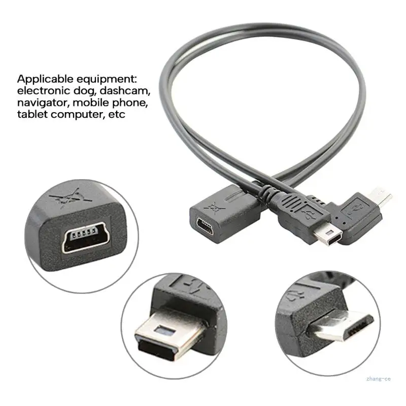 M5TD Flexibil Mini 5Pin Y Splitter Cablu Mini USB Splitter Extender Cablu de Încărcare . ' - ' . 1
