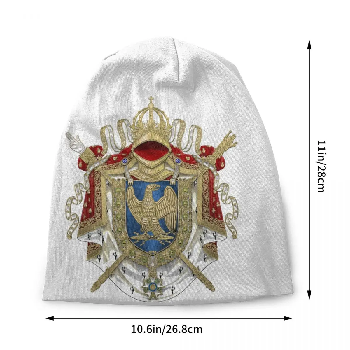 Mai Stema Imperiului Francez Chelioși Căciuli Capace De Streetwear Iarnă Tricot Pălării Unisex Pentru Adulti Franța Flag Capota Pălării . ' - ' . 1