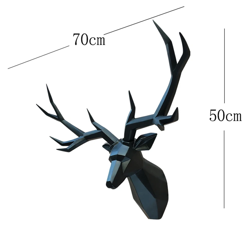 [Meșteșuguri] Super-Mare de Accesorii pentru Decor Cerb 3D Statuia cap de Animal Figurina de Perete de Arta Decorare Sala de Nunta Ornament . ' - ' . 1