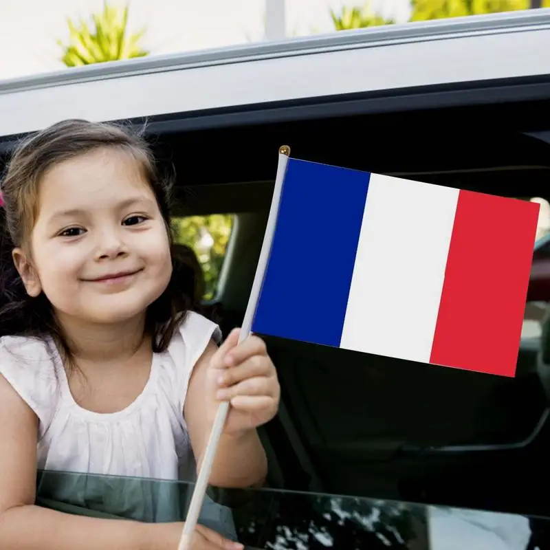 Mini-Pavilion francez 10buc franceză Mici Mini Mână Steaguri 5.5 X 8.3 inch Franța Flag Mini Stick Mici Steaguri Pentru Activitatea Parada . ' - ' . 1