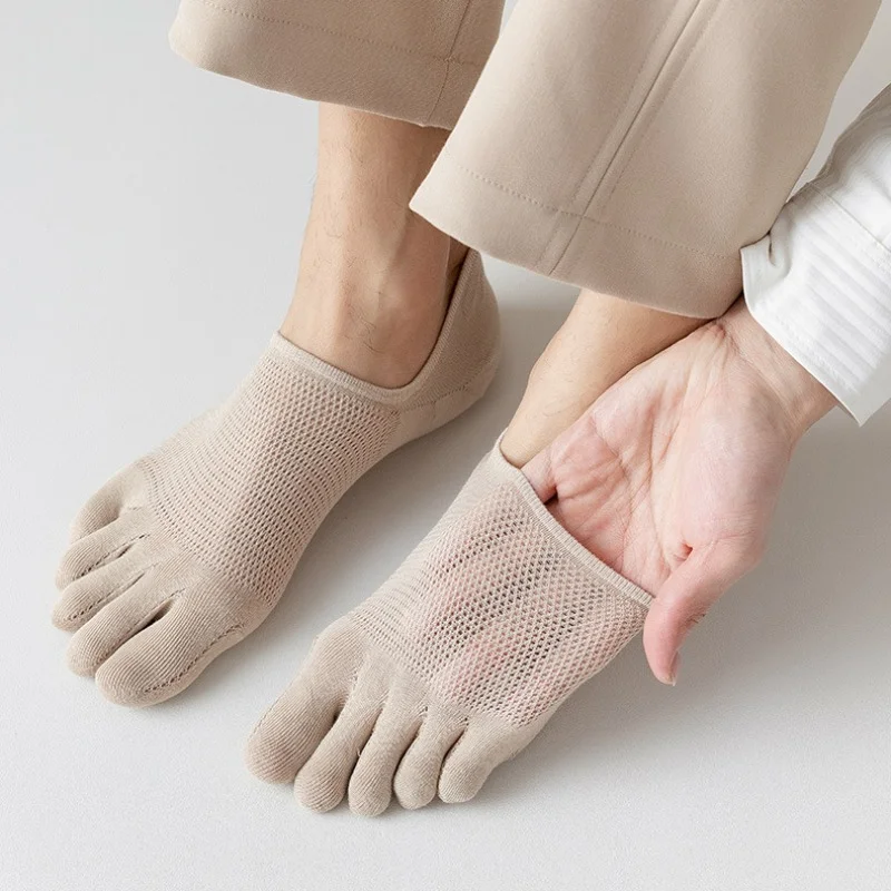Moda pentru bărbați Cinci Degetul Ciorapi Maneci Scurte Invizibile Divizat in Picioare Sosete Elastic Subțire Respirabil Sudoare de absorbție Șosete . ' - ' . 1