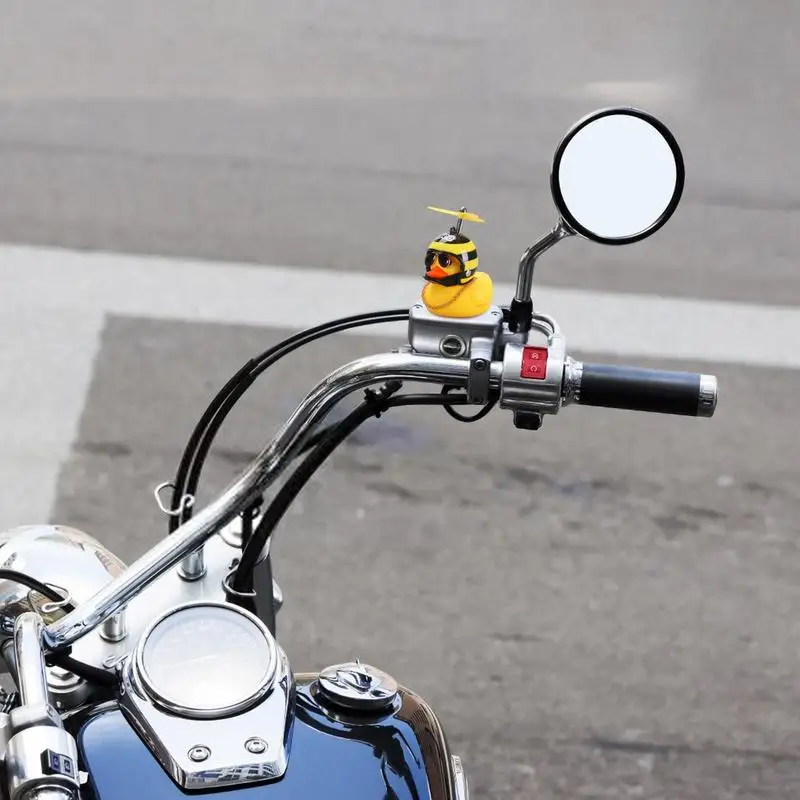 Motocicleta Cauciuc Mini Păpuși De Desene Animate Universal Pentru Biciclete Accesorii Auto Decor Rațe Drăguț Cu Elice Cadouri . ' - ' . 1