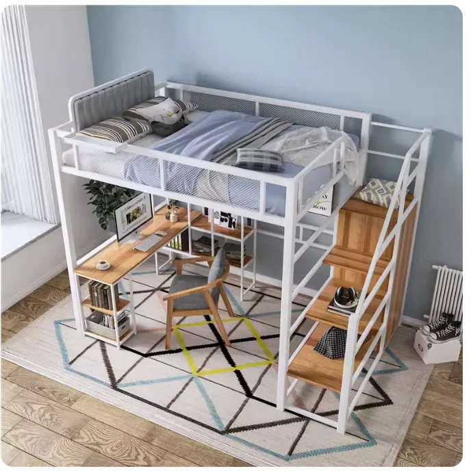 Multi-funcțional de spațiu de economisire Nordic apartament mic single superioară ridicată pat . ' - ' . 1