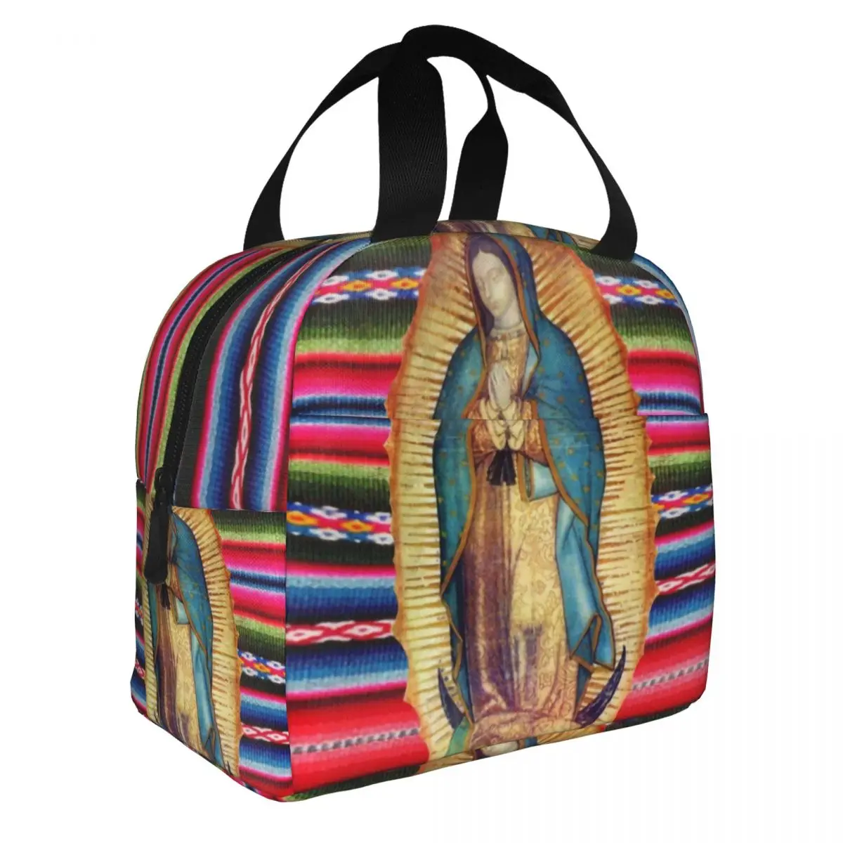 Our Lady Of Guadalupe Virgen Maria Zarape Izolate masa de Prânz Sac pentru Femei Impermeabil Fecioara Maria Catolică Termică Cooler Bento Box . ' - ' . 1