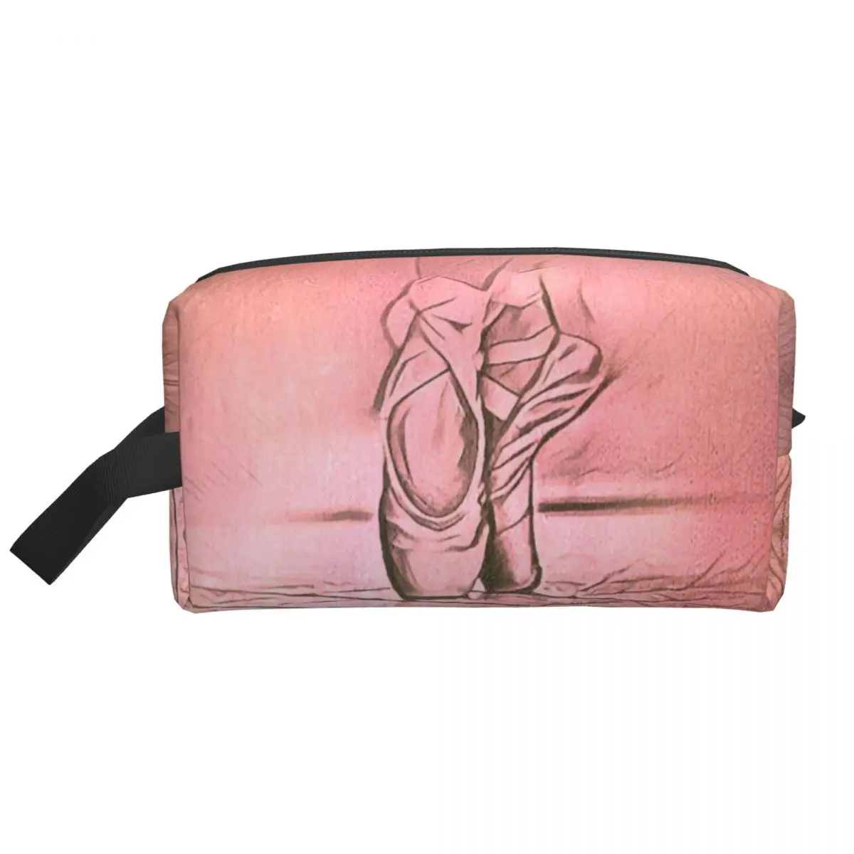 Personalizate de Pantofi de Balet Roz articole de Toaletă Geanta pentru Femei Balerina Dansatoare Machiaj Cosmetice Organizator Doamna Frumusete de Stocare Dopp Kit Cutie . ' - ' . 1