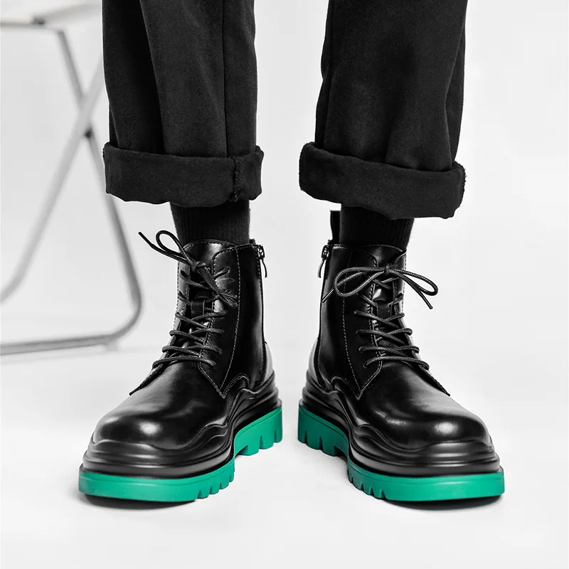 Platforma Mare Sus Pantofi Pentru Bărbați Pantofi De Piele De Afaceri Rochie Pantofi Japonia All-Meci Casual Uzura-Rezistent La Încălțăminte Chaussure Homme . ' - ' . 1