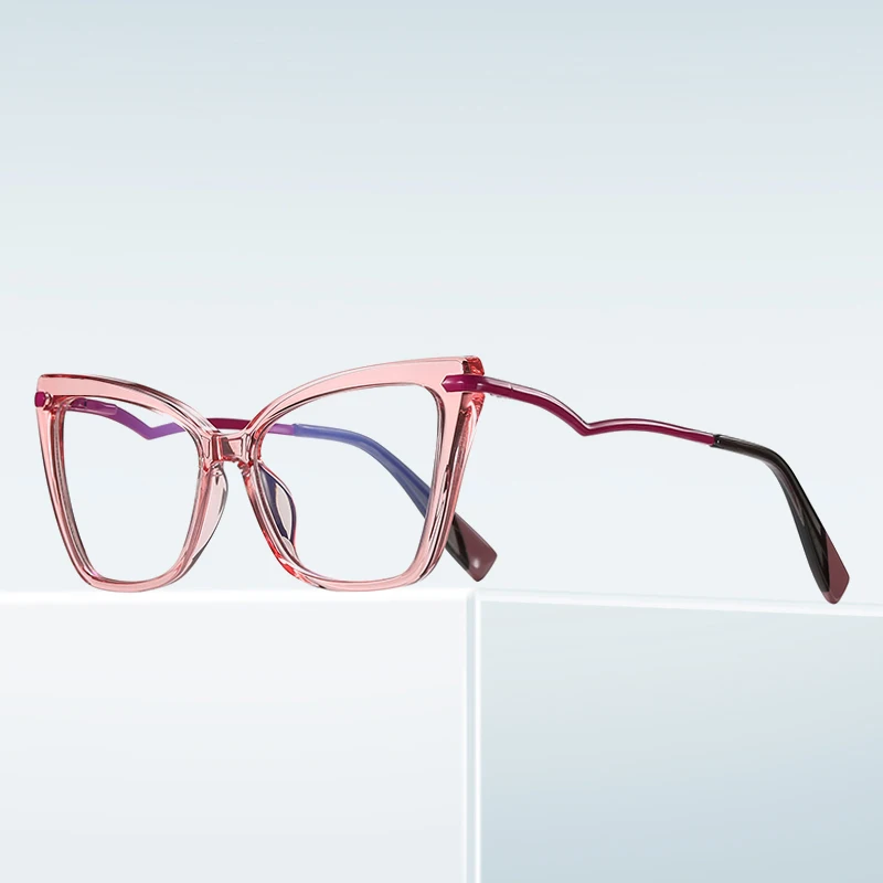 Rama de ochelari WomenTR90 și Materiale Metalice Textura Lucioasă și Delicat Anti-derapare Non Ciupi de Ureche și Fata StylishSquare Ochelari de vedere . ' - ' . 1