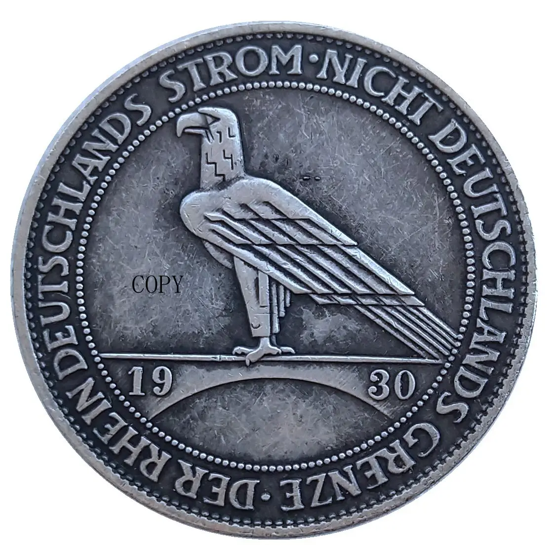 Reproducerea Argint Placat cu Germania 5 Reichsmark 1930 Monedă 30mm Decorative monedă Comemorativă . ' - ' . 1