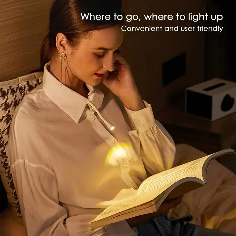 Rezervați Lampă Reîncărcabilă Cartea Lumina de Încărcare USB Model Călătorie Lumina de Noapte Cu Suport Si Clema Pentru Călătorie în aer liber Acasă Inaugurare . ' - ' . 1