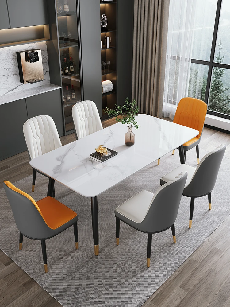 Rock bord de luat masa, lumina lux, modern și minimalist de uz casnic mese, scaune, masă dreptunghiulară . ' - ' . 1