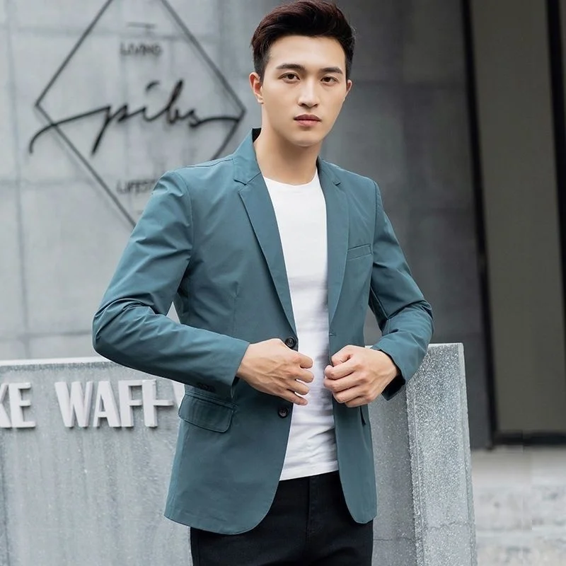 Sacou barbati Om de Vara Primavara Toamna Slim Fit de Afaceri de Moda Casual Sacou Pentru Bărbați Costume de Stil coreean Mens Verde Nou . ' - ' . 1