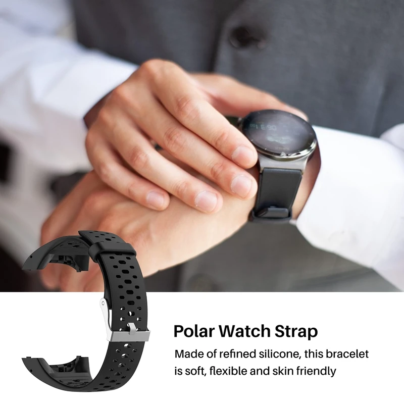 Silicon Curea De Mână Brățară Pentru Polar M400 M430 Sport Cu Gps Smartwatch Înlocuire Brățară Ceas Trupa Curele Cu Instrumentul De . ' - ' . 1