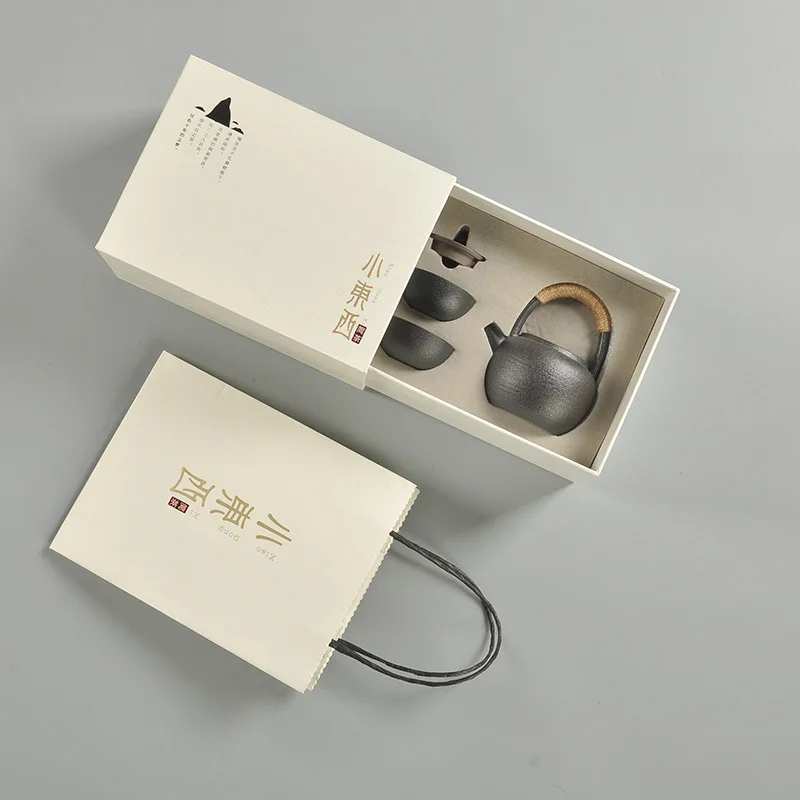 Stil Japonez De Călătorie Set De Ceai Cutie De Cadou Set Portabil În Aer Liber-O Oală Două Căni De Ceai Infuser Ceai Din Ceramica Set De Lux, Cadouri De Afaceri . ' - ' . 1