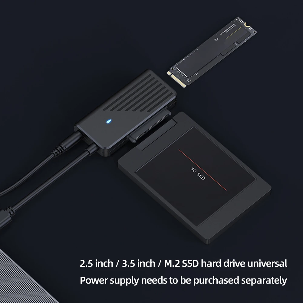USB3.0 La SATA Adaptor Extern 5Gbps 2.5/3.5 Inch SSD Hard Disk Adaptor M. 2 unitati solid state de Stat Solid Converter NVME pentru Desktop Laptop . ' - ' . 1