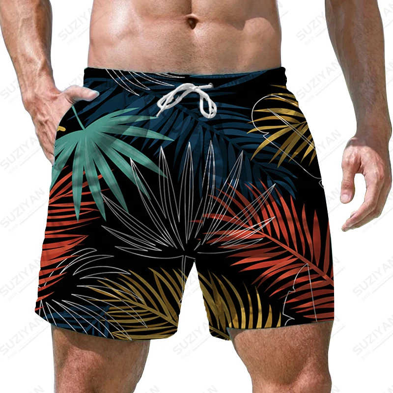 Vara barbati beach copac de nucă de cocos 3d imprimate pantaloni scurți Hawaiian casual plaja pantaloni pentru bărbați de mari dimensiuni uscare rapidă pantaloni scurți . ' - ' . 1
