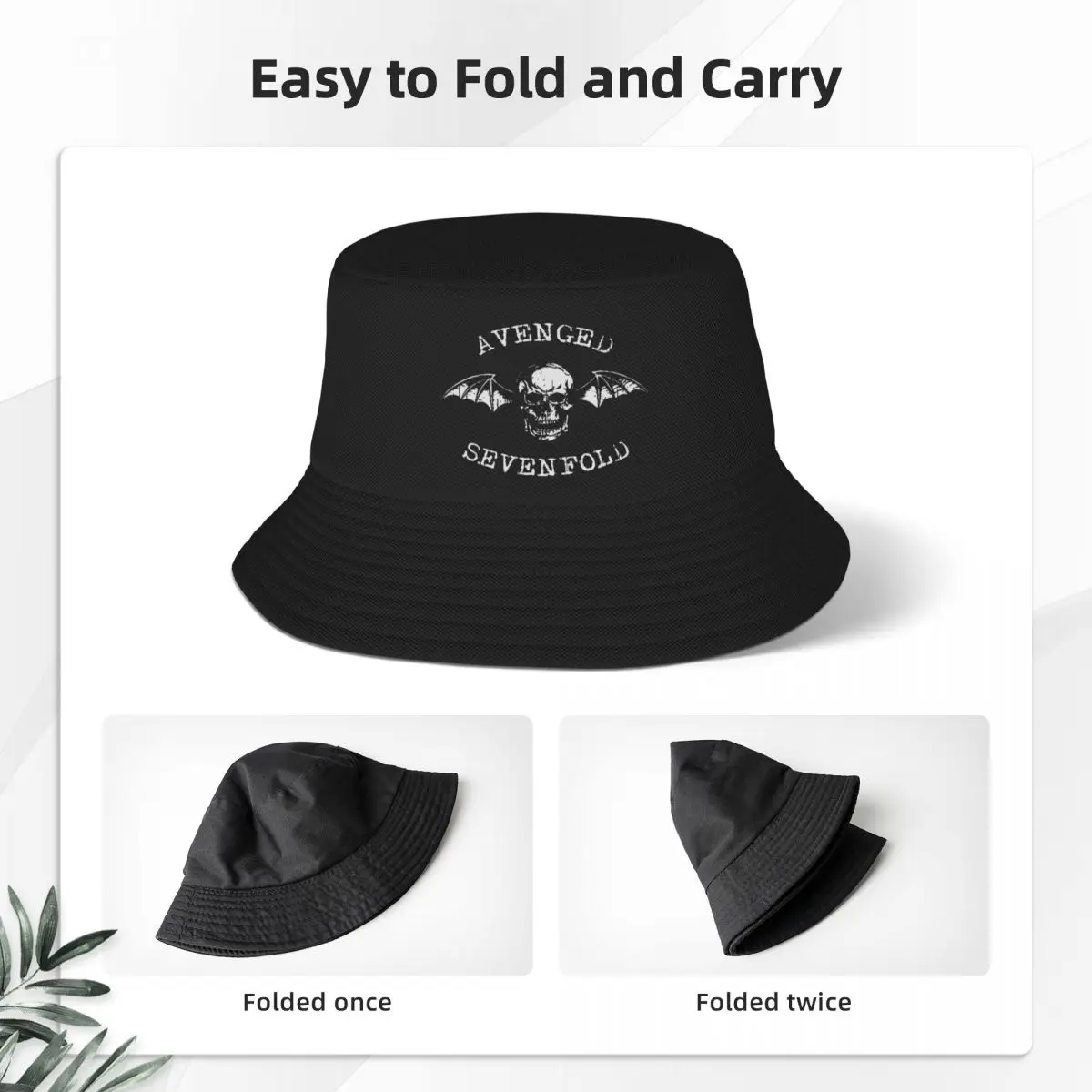 Vintage Răzbunat de Șapte ori Găleată Pălărie pentru Tineri Călătorie de Vară Trupa de Heavy Metal Skull Bob Pălărie Unic, Design Pliabil pentru Drumeții Pălărie . ' - ' . 1