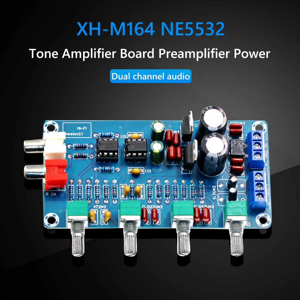 XH-M164 Amplificator Audio de Bord Dual Channel 4 Mod NE5532 de Alimentare de Înaltă Medie Joasă Frecvență, Echipamente Audio Profesionale . ' - ' . 1