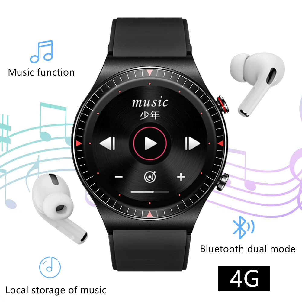 XUESEVEN MT7 MP3 Muzica Ceas Inteligent-faceți Clic pe Înregistrare Rata de Inima de Sport de Fitness Bluetooth-i Chema pe Oameni Smartwatch Pentru Android IOS . ' - ' . 1