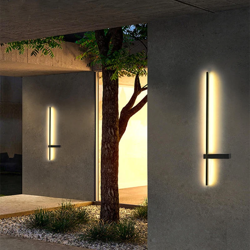 În aer liber LED Lumina de Perete Lung rezistent la apa IP55 corp de iluminat Aluminiu tranșee de Perete pentru Verandă Patio Interior Dormitor, Camera de zi Lampa . ' - ' . 1