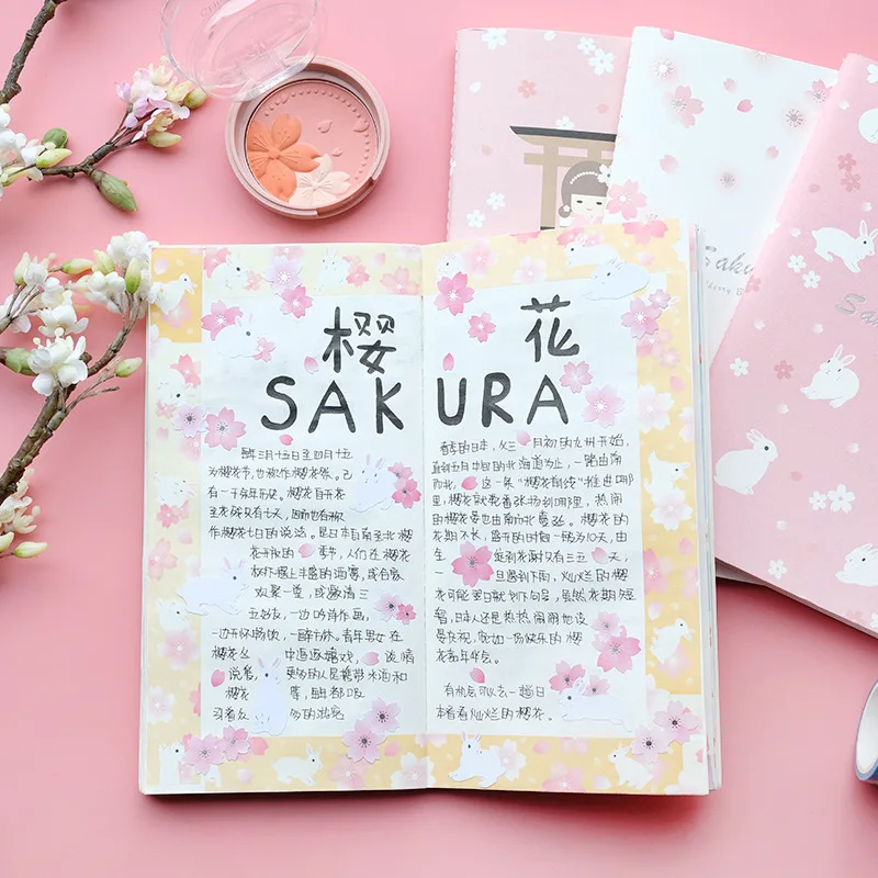 1 buc Japonez Stil Romantic Animale Cherry Blossom Autocolant Drăguț Shiba Inu Cat DIY Scrapbooking Autocolante . ' - ' . 2
