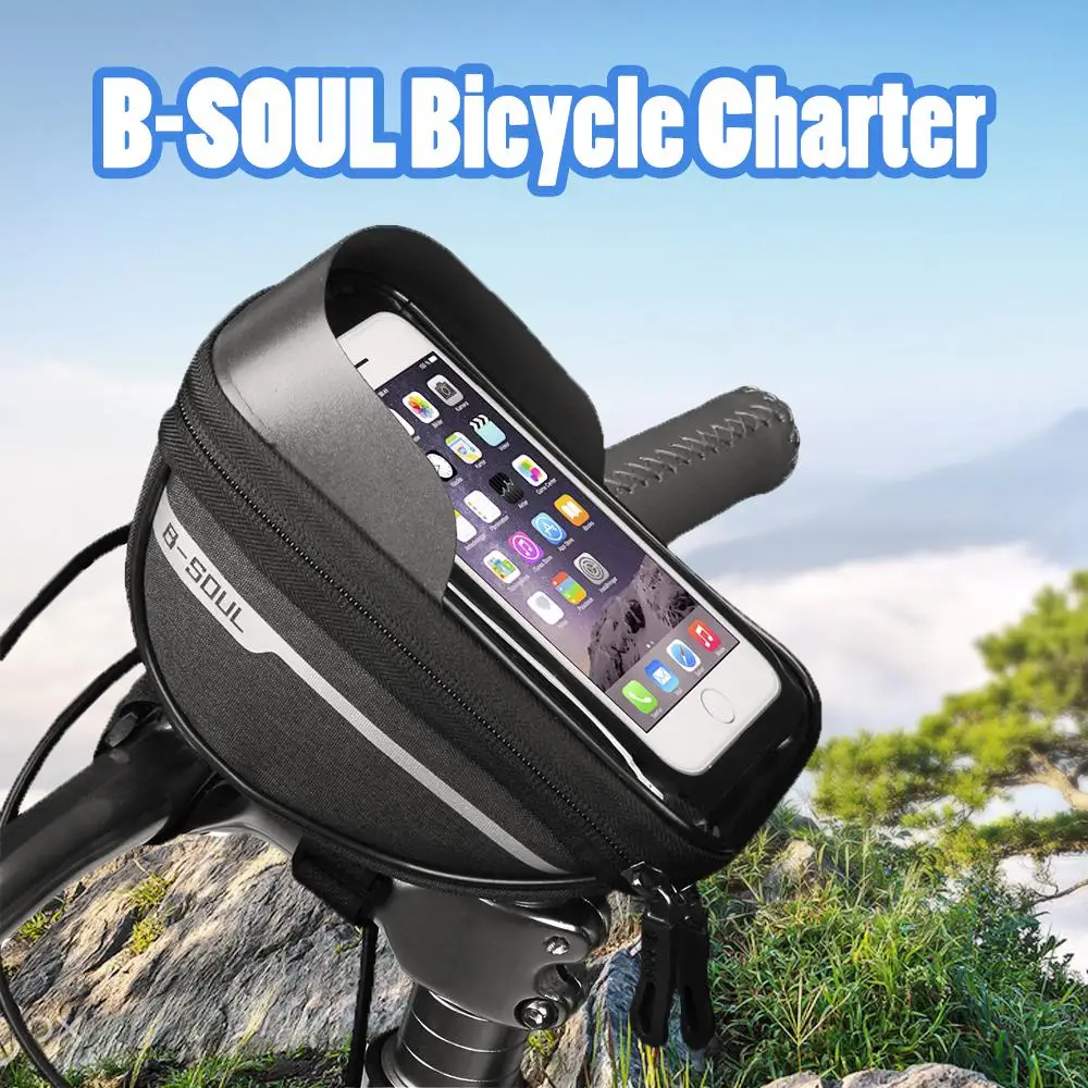 1~10BUC Suport de Telefon Impermeabil Fermoar Dublu Sac Ghidon Ecran Tactil de Biciclete Sac Sac de Ciclism Telefon Mobil în Termen de 6.5 Inch . ' - ' . 2