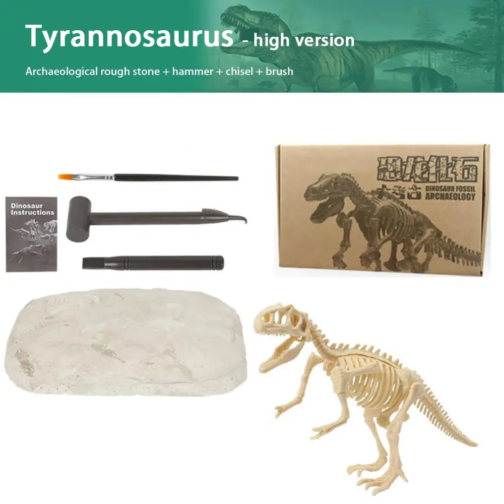 1~6PCS DIY Schelet de Dinozaur Asamblate Modele de Jucărie,3D Excavare Sape kituri de Serie Mini Triceratops/Stegosaurus/Velociraptor Puzzle . ' - ' . 2